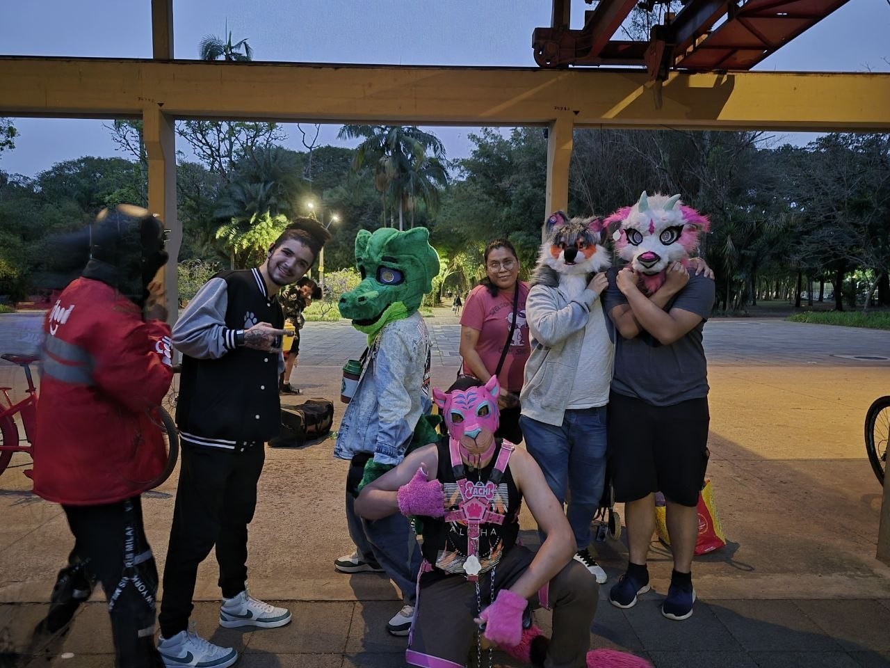 Participantes reunidos ao entardecer no encontro FurrLike-U